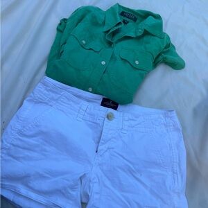 Polo by Ralph Lauren White Bermuda Shorts Cotton Blend